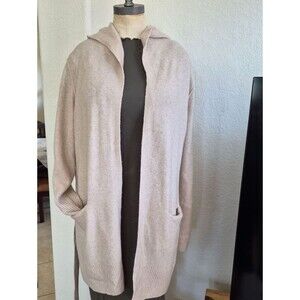 Gap Front Tie Hooded Long Sweater w/18%wool & 5% Alpaca Blend Sz Small